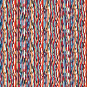 Deep Blue Sea - Wave Stripe Dark Blue - Makower - 144_B8