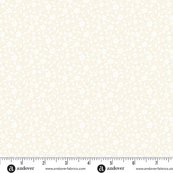 Heartland - Hearts and Flowers Cream - Andover Fabrics - 1587-L