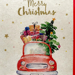 Weihnachtskarte - Merry Christmas - Auto mit Geschenken - 850016