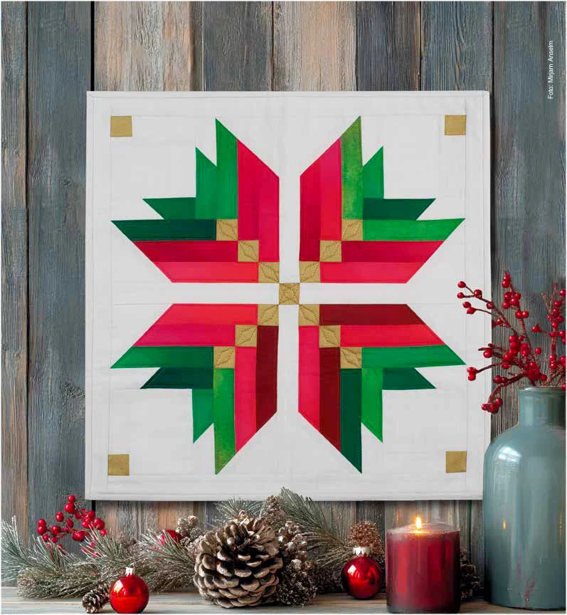 Materialpackung Wandquilt "Weihnachtsstern" - Nähen & Patchwork 6/25