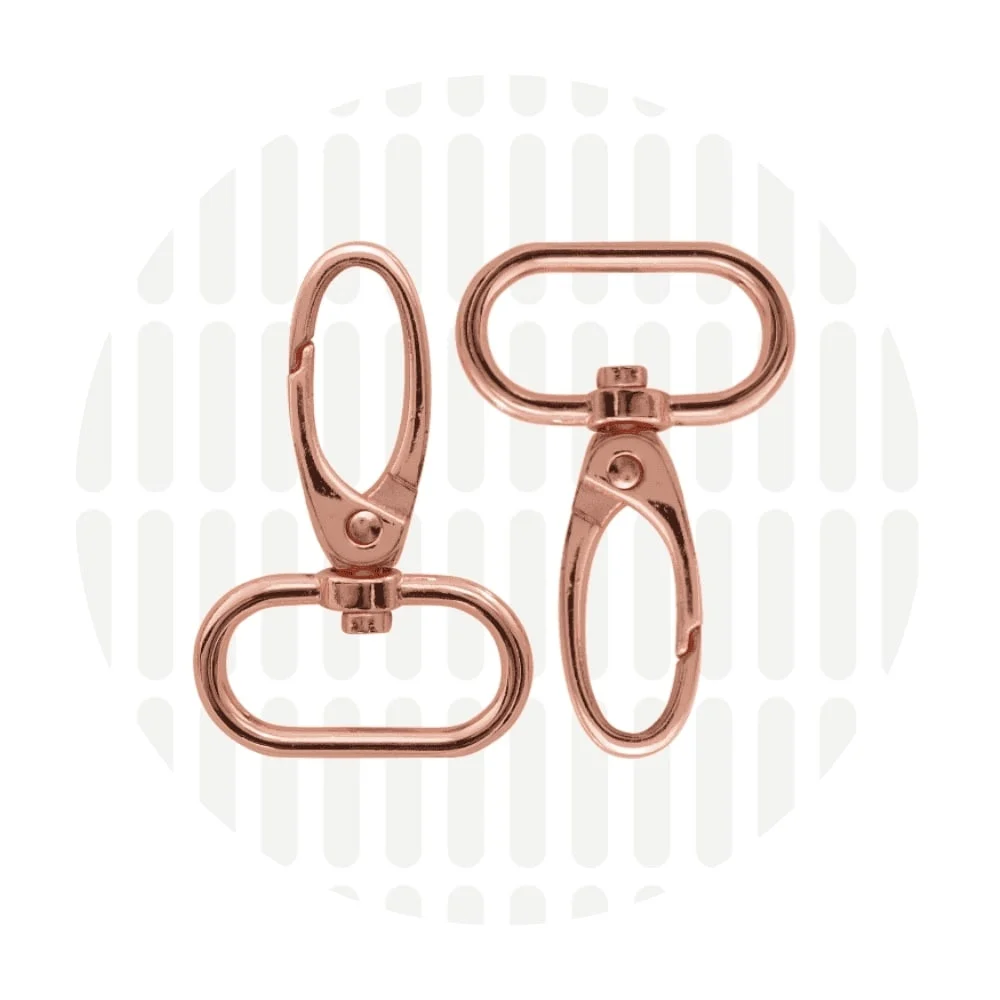 Karabiner 25 mm 2er-Set - Roségold - ZipperZoo