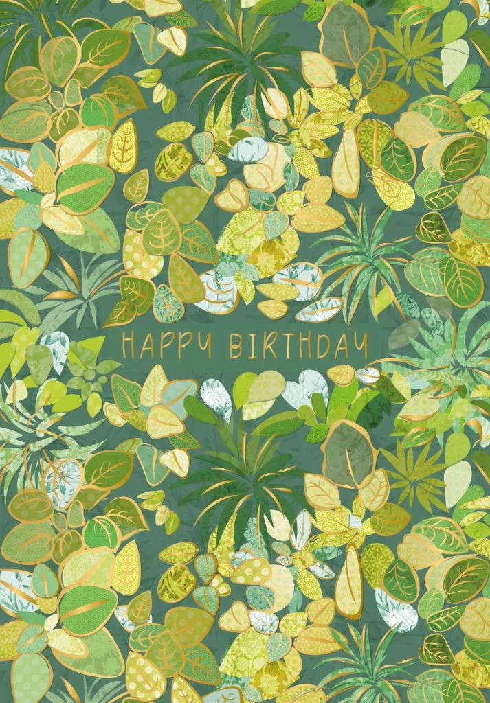 Grußkarte - Happy Birthday - Dschungel