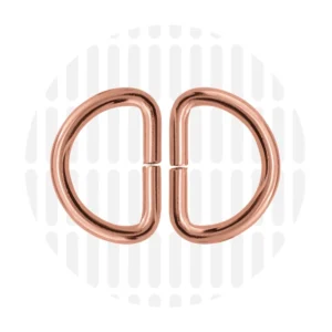 D-Ringe 25 mm 2er-Set - Roségold - ZipperZoo