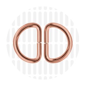D-Ringe 25 mm 2er-Set - Roségold - ZipperZoo