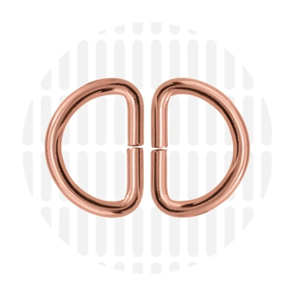 D-Ringe 25 mm 2er-Set - Roségold - ZipperZoo