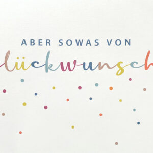 Postkarte - Aber sowas von Glückwunsch
