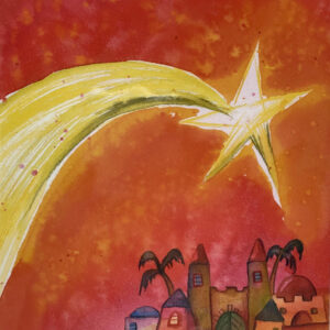 Weihnachtskarte - Stern über Bethlehem