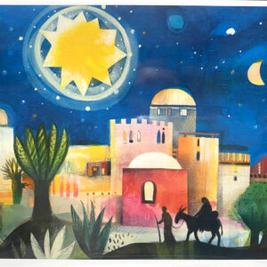 Weihnachtskarte - Ankunft in Bethlehem