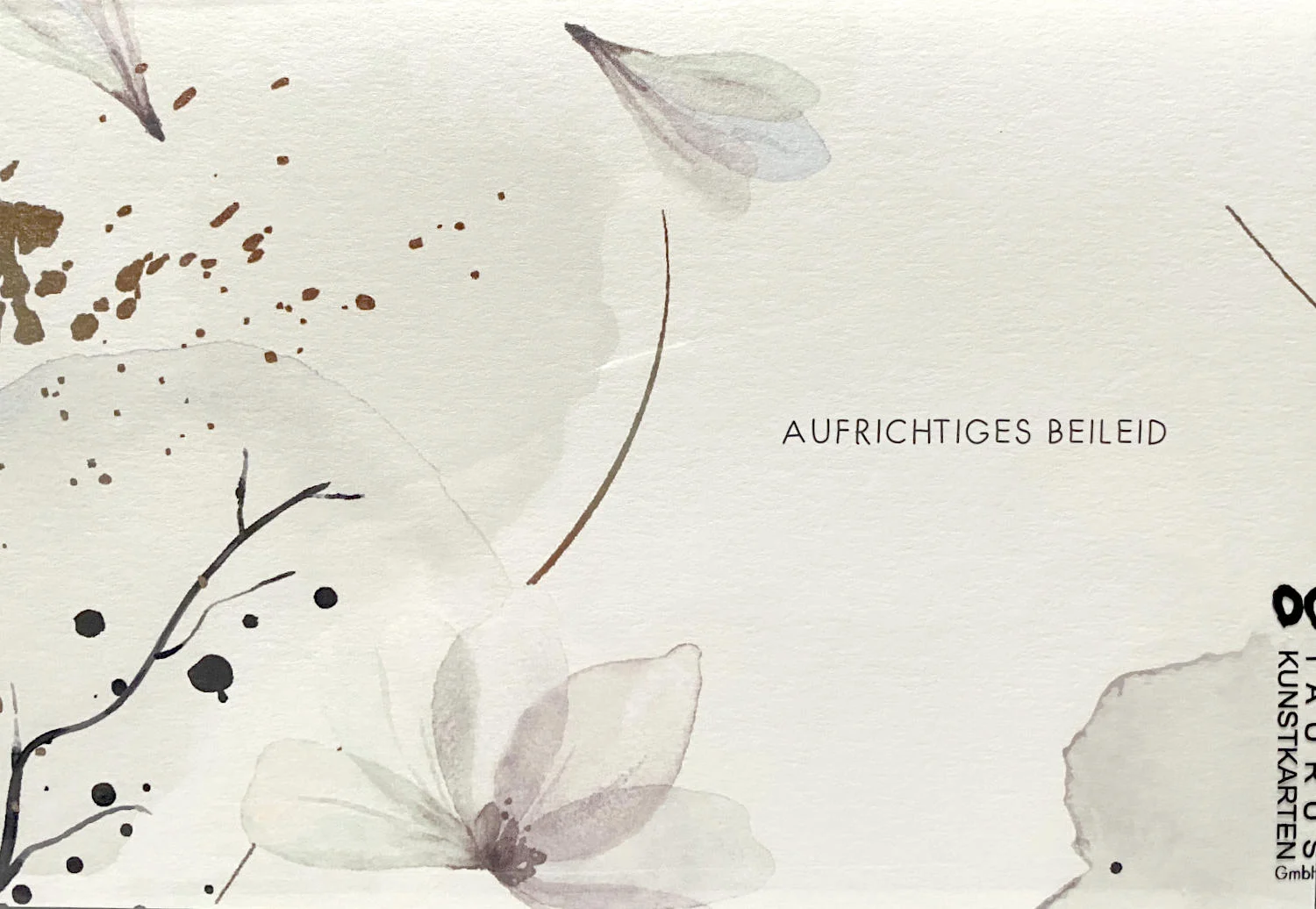 Trauerkarte - Aufrichtiges Beileid