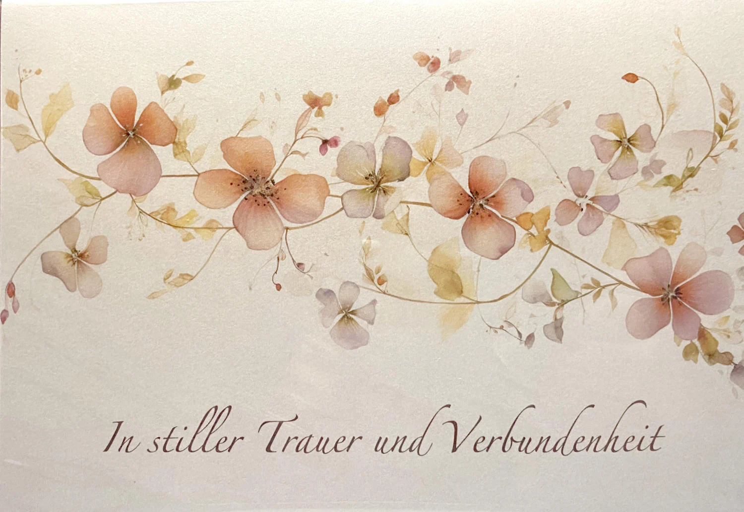 Trauerkarte - In stiller Trauer und Verbundenheit