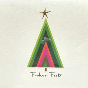 Weihnachtskarte - Frohes Fest - Baum mit Stern