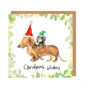 Grußkarte Dackel Matilda & Robyn Christmas - Catherine Rayner