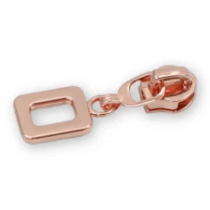 Schieber für Endlos-Reißverschluss #5 - Rechteck-Ring Roségold - 4er Set - Sallie Tomato - STS279C
