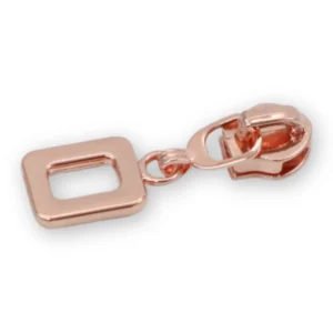 Schieber für Endlos-Reißverschluss #5 - Rechteck-Ring Roségold - 4er Set - Sallie Tomato - STS279C