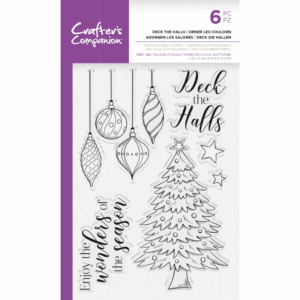 Stempel-Set "Deck The Halls" - Tannenbaum & Kugeln - Clear Stamps - Crafter's Companion