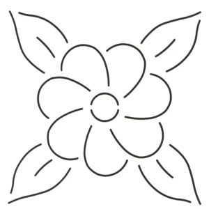 Quilt-Schablone - Floral Design 6" - 395QC