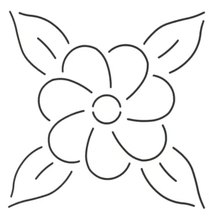 Quilt-Schablone - Floral Design 6" - 395QC