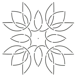 Quilt-Schablone - Tulip Medallion 8" - 933QC