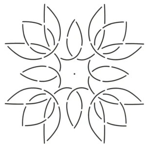 Quilt-Schablone - Tulip Medallion 8" - 933QC
