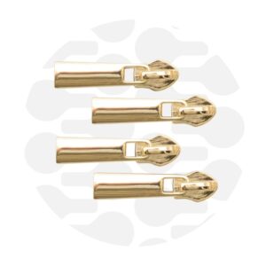 Schieber für Endlos-Reißverschluss #5 - Classic Gold - 4er Set - ZipperZoo