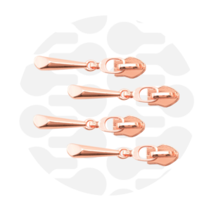 Schieber für Endlos-Reißverschluss #5 - Drop Roségold - 4er Set - ZipperZoo