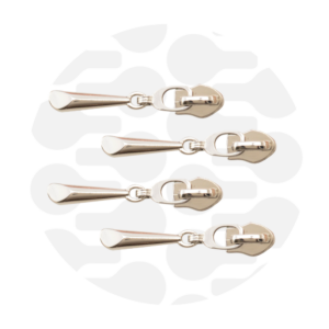 Schieber für Endlos-Reißverschluss #5 - Drop Nickel - 4er Set - ZipperZoo