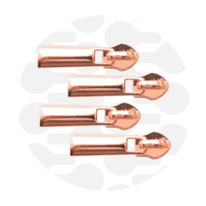 Schieber für Endlos-Reißverschluss #5 - Classic Roségold - 4er Set - ZipperZoo