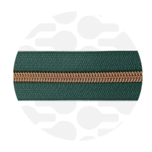 Endlos-Reißverschluss #5 - Vintage Green / Roségold - 1-Meter-Zuschnitt - ZipperZoo