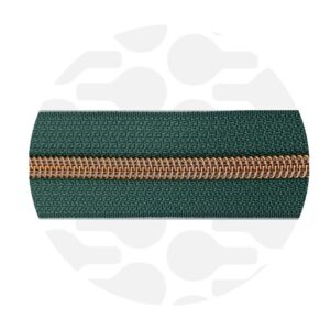 Endlos-Reißverschluss #5 - Vintage Green / Roségold - 1-Meter-Zuschnitt - ZipperZoo
