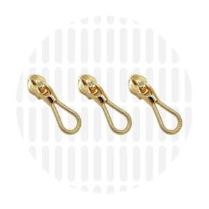 Schieber für Endlos-Reißverschluss #5 - Rope Gold - 3er Set - ZipperZoo