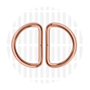 D-Ringe 32 mm 2er-Set - Roségold - ZipperZoo