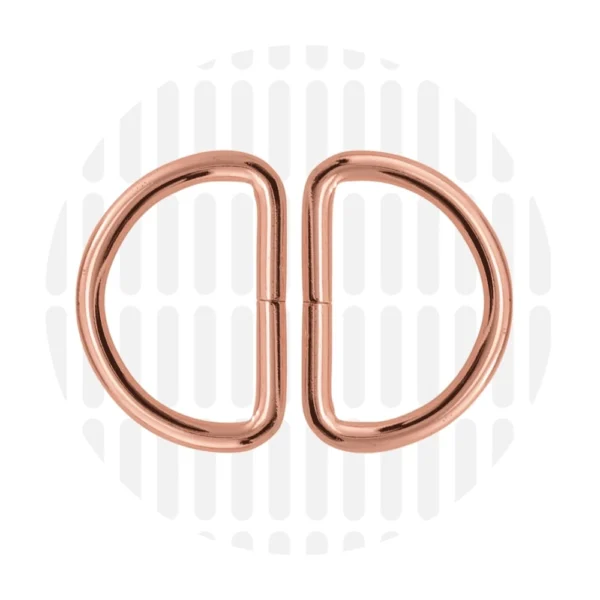 D-Ringe 32 mm 2er-Set - Roségold - ZipperZoo