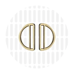D-Ringe 32 mm 2er-Set - Gold - ZipperZoo