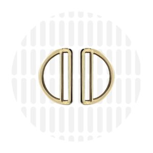 D-Ringe 32 mm 2er-Set - Gold - ZipperZoo
