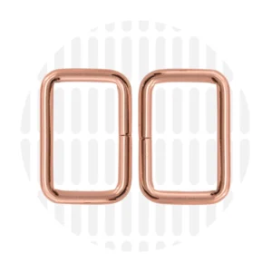Rechteckring 32 mm 2er-Set - Roségold - ZipperZoo