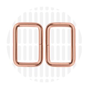 Rechteckring 32 mm 2er-Set - Roségold - ZipperZoo