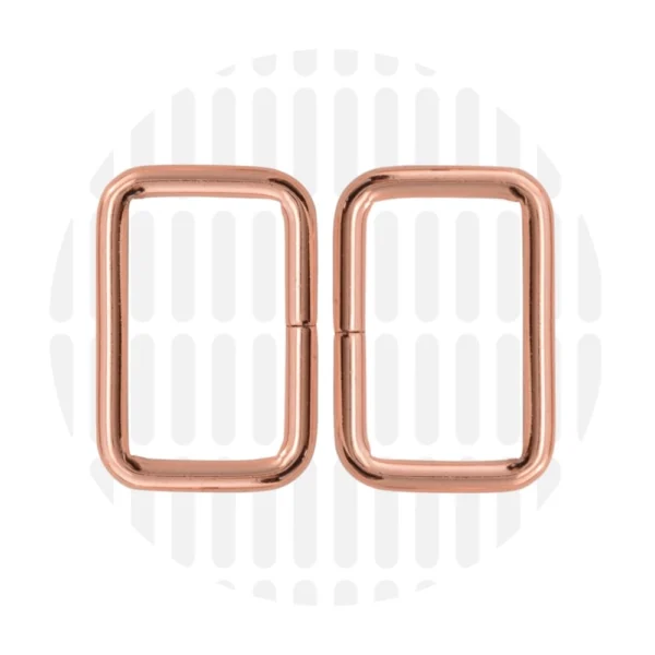 Rechteckring 32 mm 2er-Set - Roségold - ZipperZoo