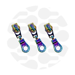 Schieber für Endlos-Reißverschluss #5 - Donut Rainbow - 3er Set - ZipperZoo