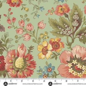 Farmer's Daughter - Milk and Honey Garden Green - Andover - A-10073-G