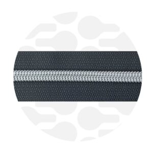 Endlos-Reißverschluss #5 - Midnight Grey / Silber - 1-Meter-Zuschnitt - ZipperZoo