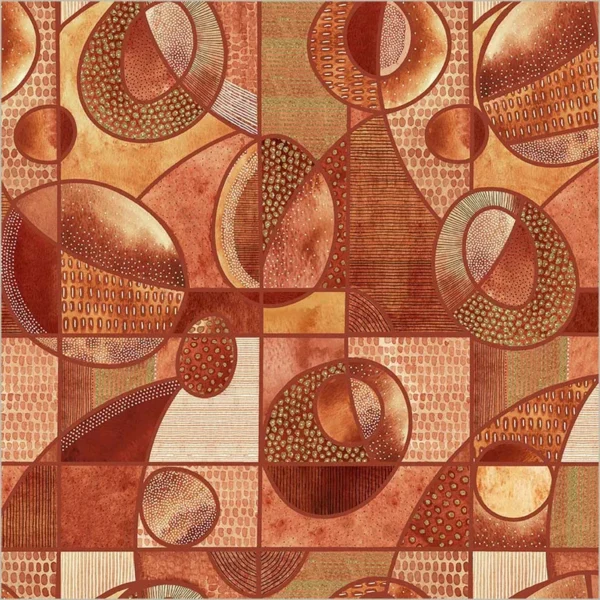 Flora & Form - Orbit Terracotta - Windham Fabrics - 54782D-6