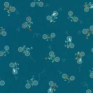 Full Speed Ahead! - Bicycles Teal - Robert Kaufman - SRKD-24041-213