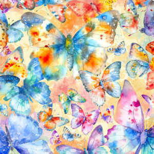 Lumin Fabrics - Flight of Fancy - Butterfly Wishes Multi - W130-005-800