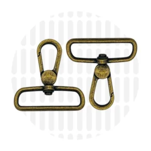 Karabiner 38 mm 2er-Set - Altmessing - ZipperZoo - 113-1338-BR-02