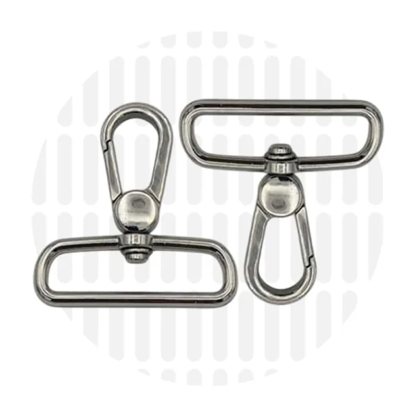 Karabiner 38 mm 2er-Set - Nickel - ZipperZoo - 113-1338-NI-02