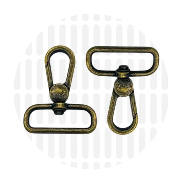 Karabiner 32 mm 2er-Set - Altmessing - ZipperZoo - 113-1332-BR-02