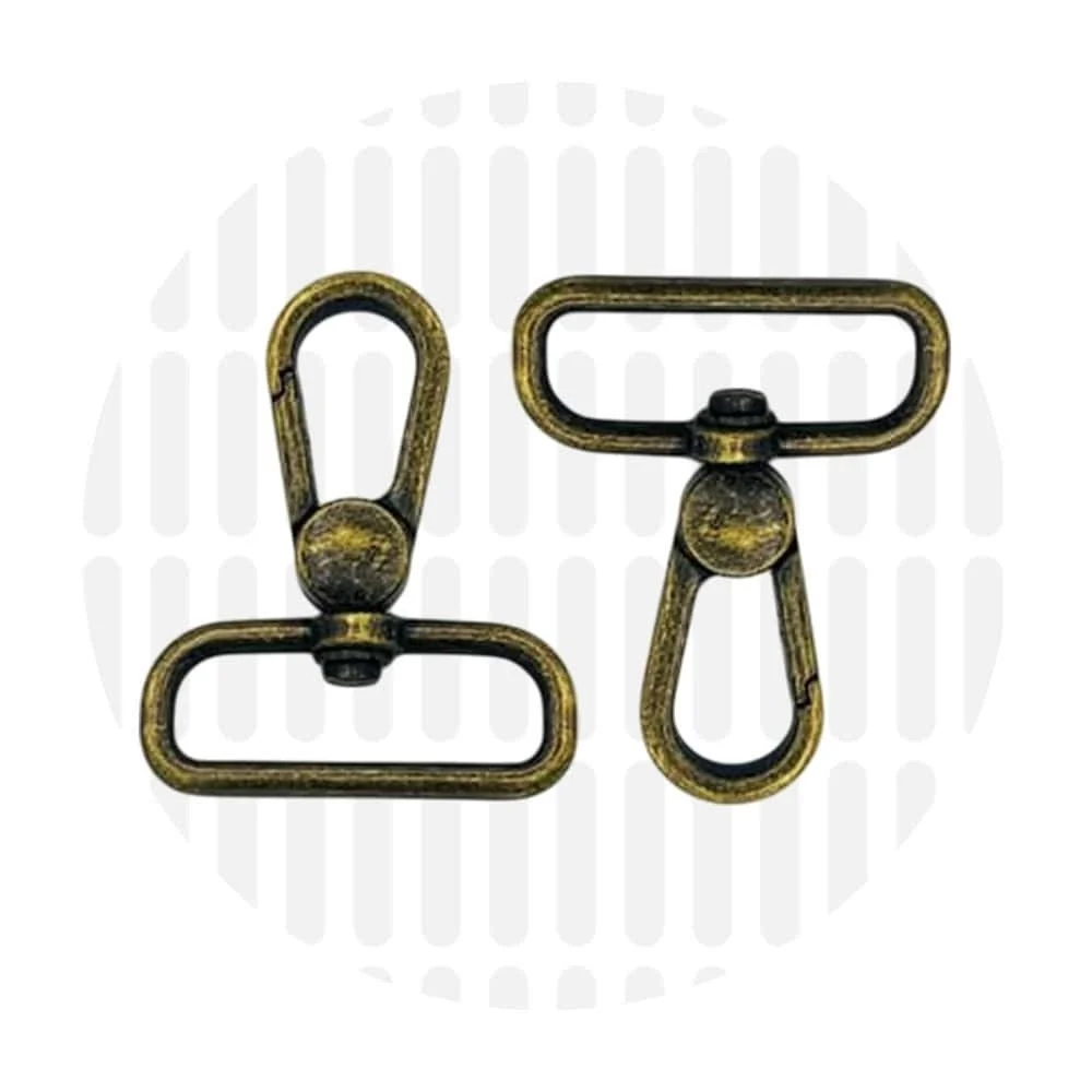 Karabiner 32 mm 2er-Set - Altmessing - ZipperZoo - 113-1332-BR-02