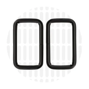 Schlaufe / Rechteckring 38 mm 2er-Set - Schwarz - ZipperZoo - 140-1738-BL-02