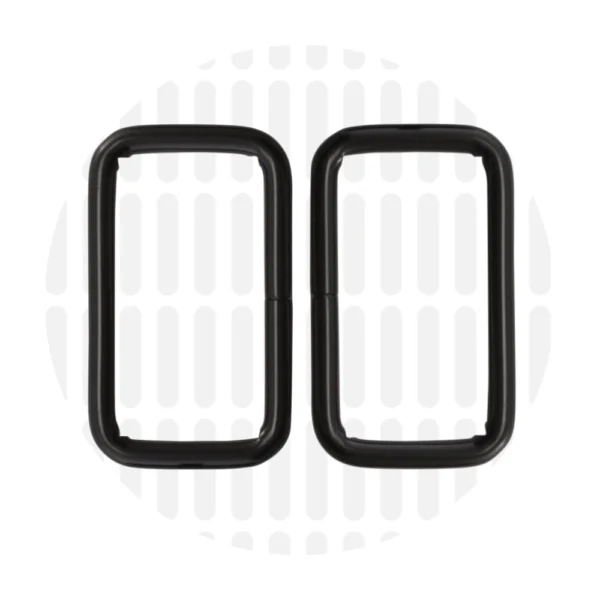Schlaufe / Rechteckring 38 mm 2er-Set - Schwarz - ZipperZoo - 140-1738-BL-02
