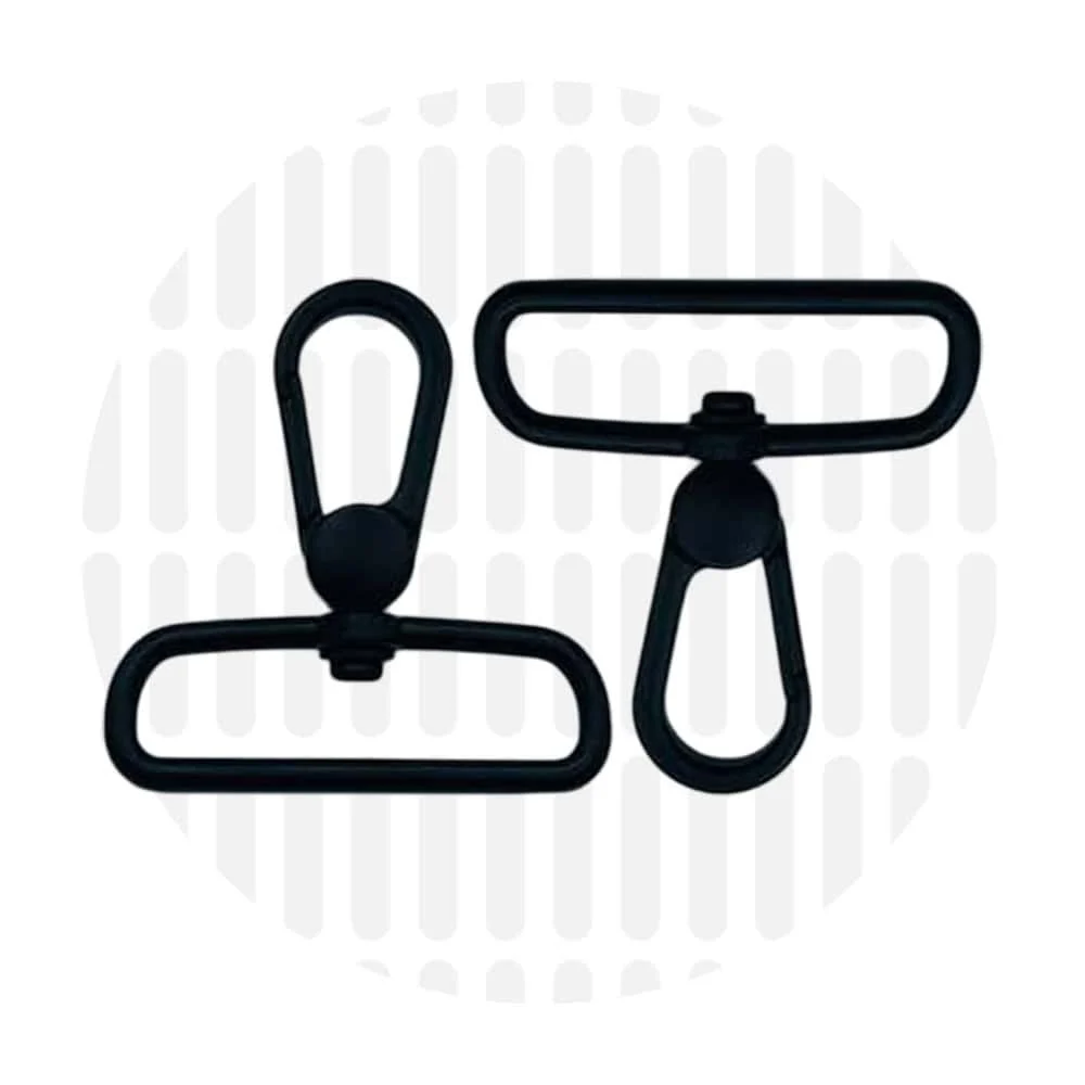 Karabiner 38 mm 2er-Set - Schwarz - ZipperZoo - 113-1338-BL-02